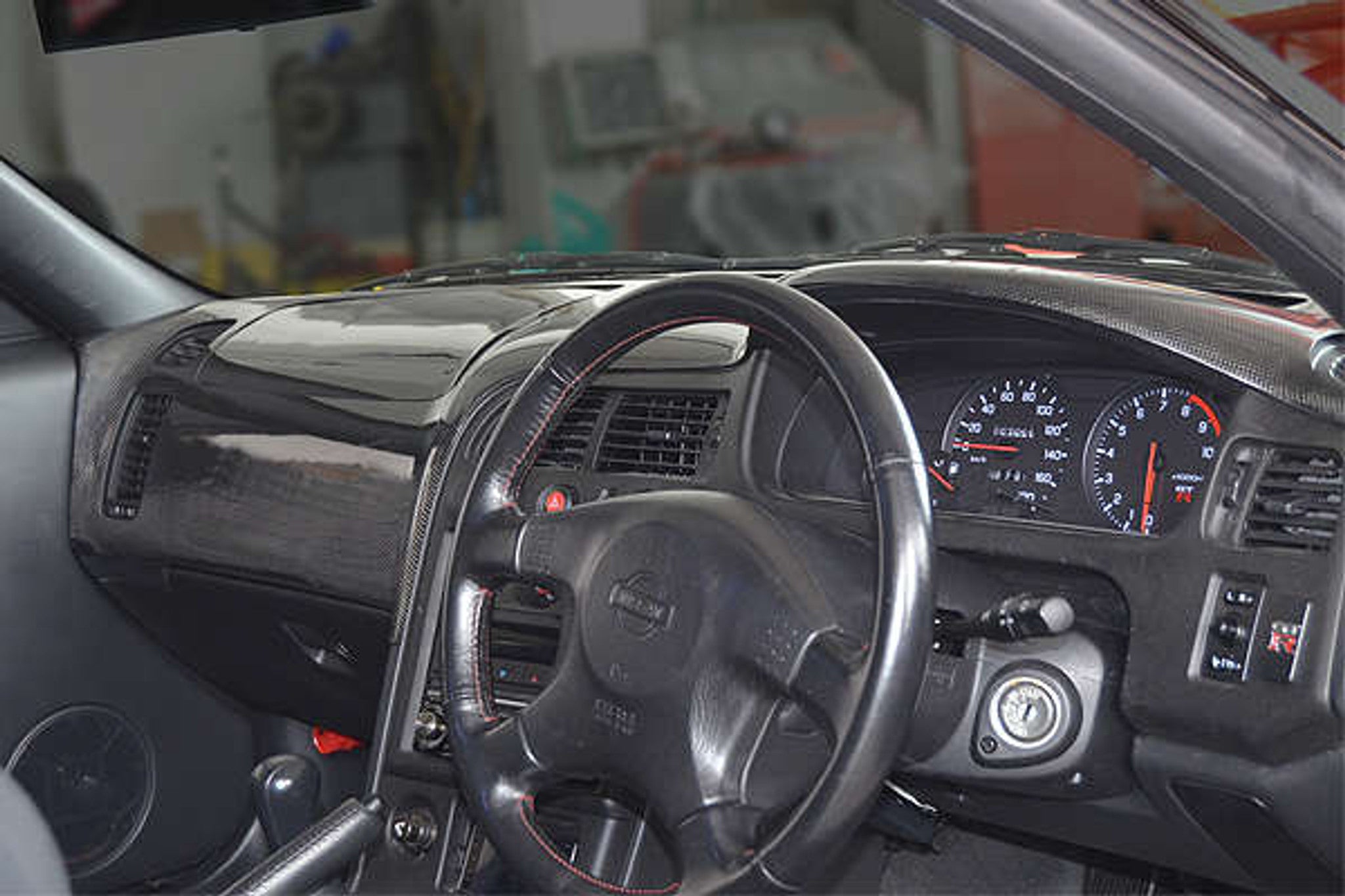 Charge Speed 1993-1998 Nissan GTR BNR33 OEM Carbon Dashboard Cover- NO PASSENGER AIR BAG
