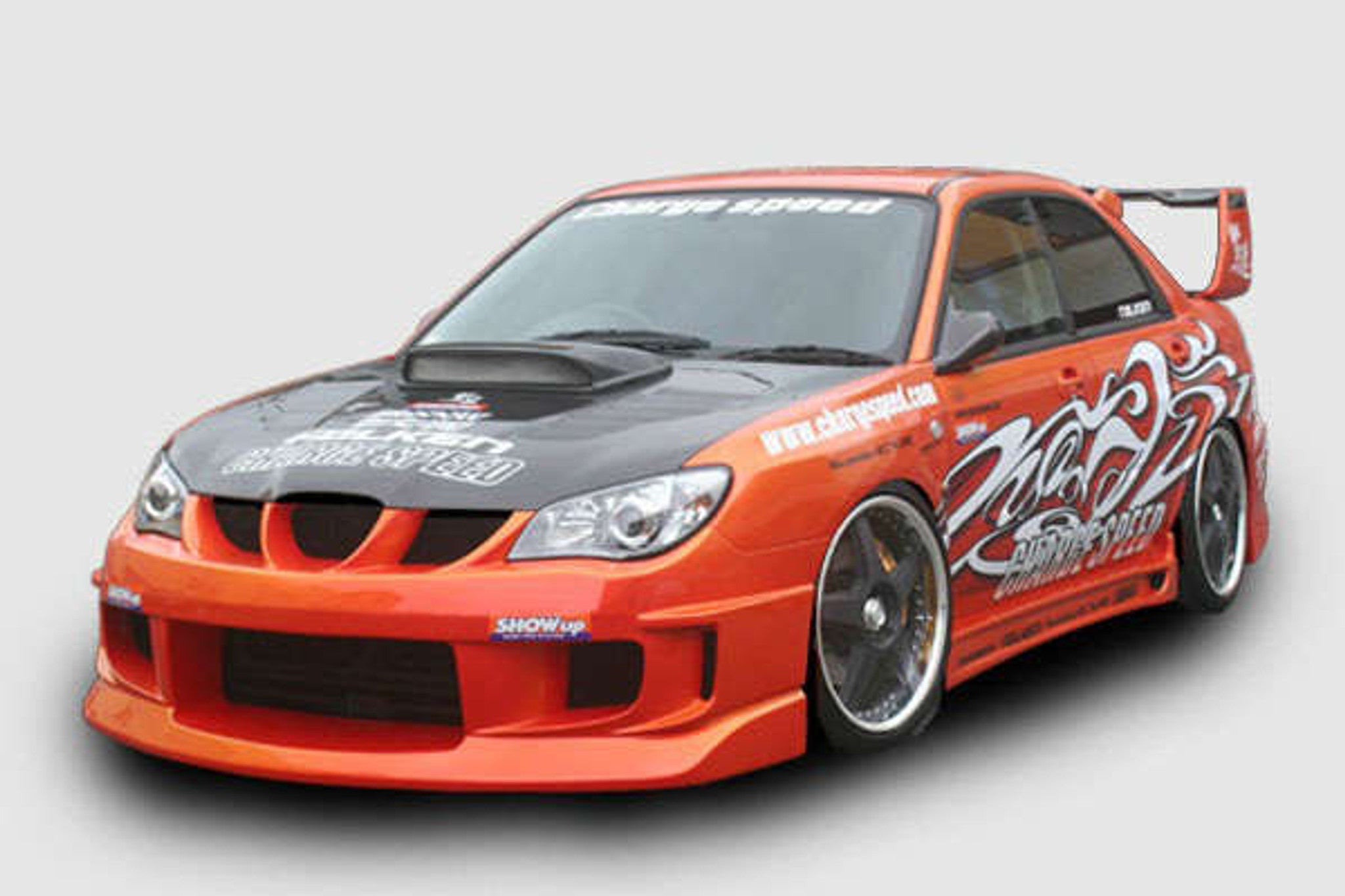Charge Speed 2006-2007 Subaru Impreza WRX GD-F HawkEye OEM Carbon Hood With Carbon Hood Scoop Japanese CFRP