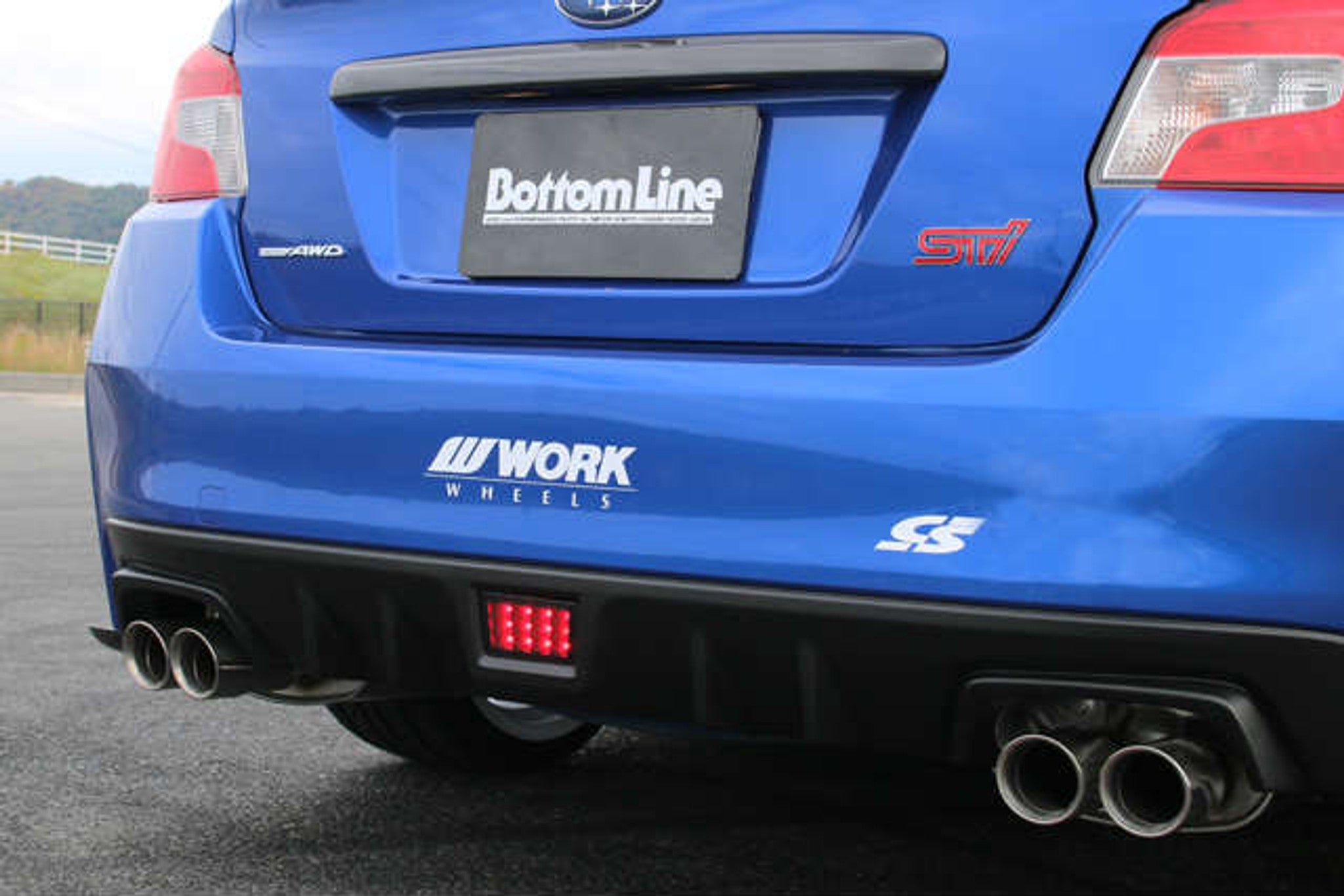 Charge Speed JDM Spec Subaru Clear LED back fog lamp with F1 style flash brake lamp-LENS=CLEAR, REFLECTOR=CHROME