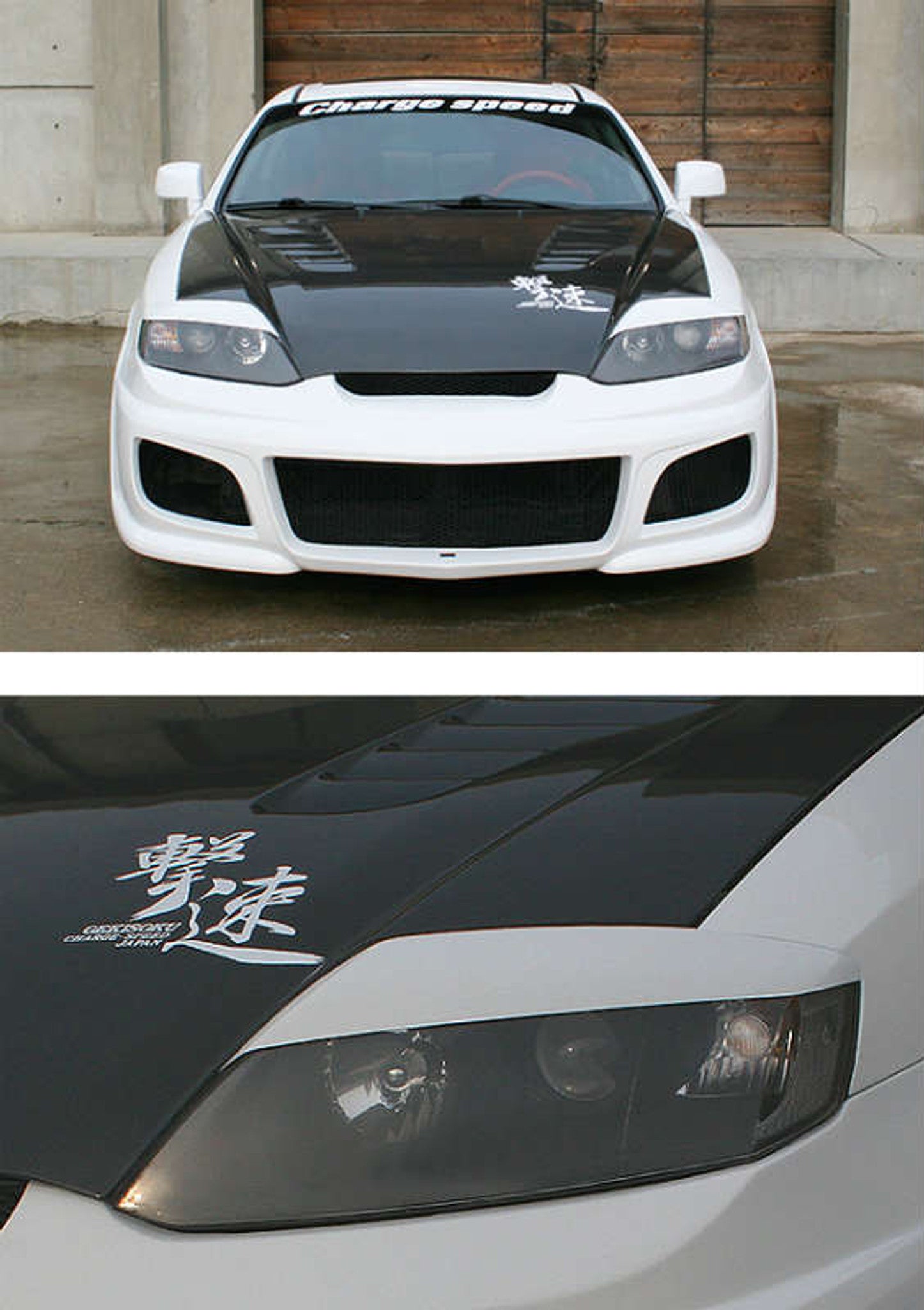 Charge Speed 2003-2006 Hyundai Tiburon GK Coupe Eye Lids Carbon