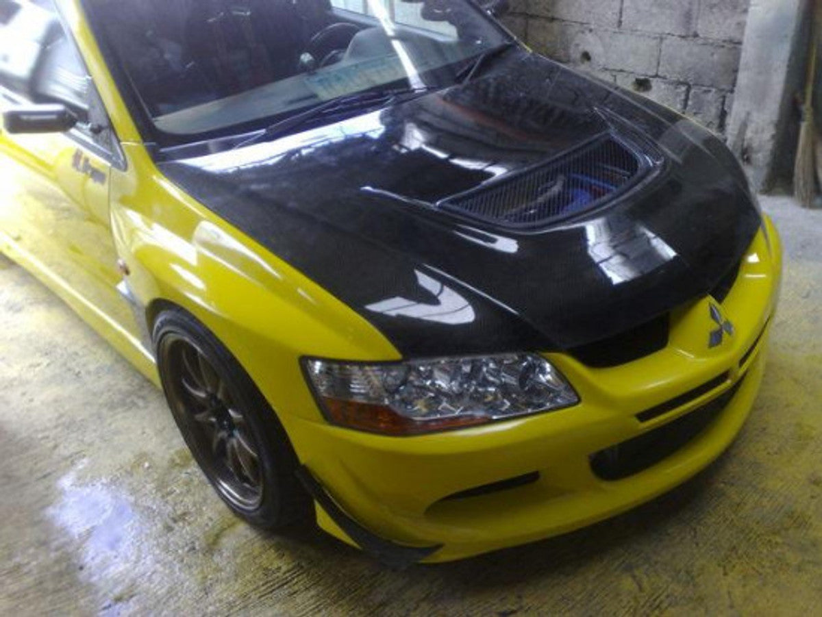 AC424HC - Advan OEM Design 2002-2007 Lancer Evo 7, 8 & 9 Carbon Fiber Hood
