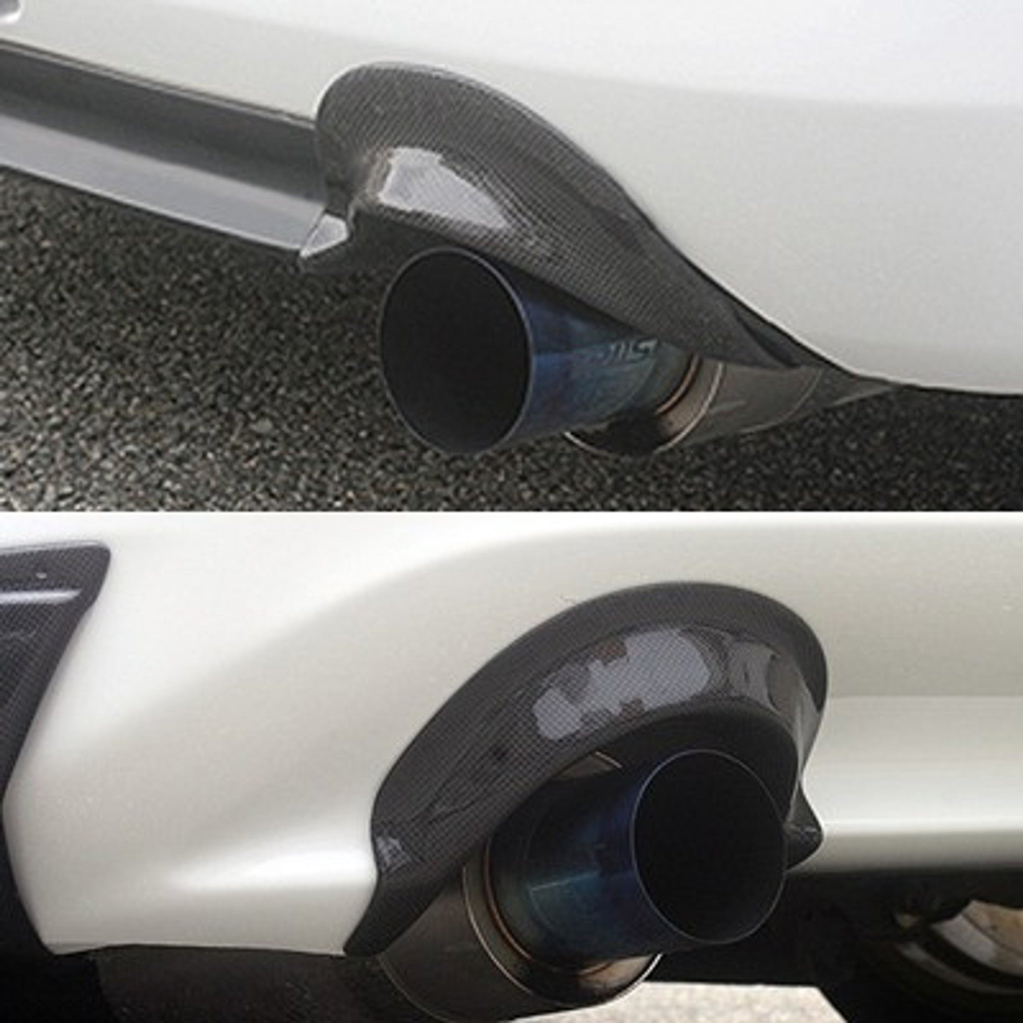 Charge Speed 2000-2004 Honda S2000 AP-1 Carbon Heat Shields For Exhaust Tip on OEM Rear Bumper