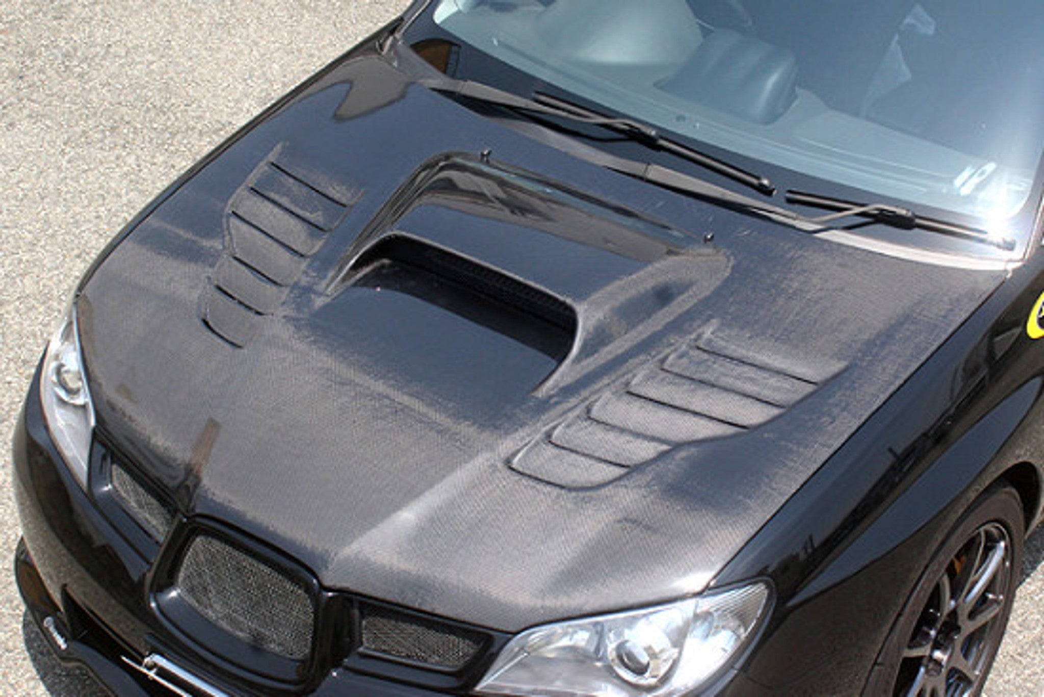 Charge Speed 2006-2007 Subaru Impreza WRX GD-F HawkEye Type-2 Vented FRP Hood Japanese FRP