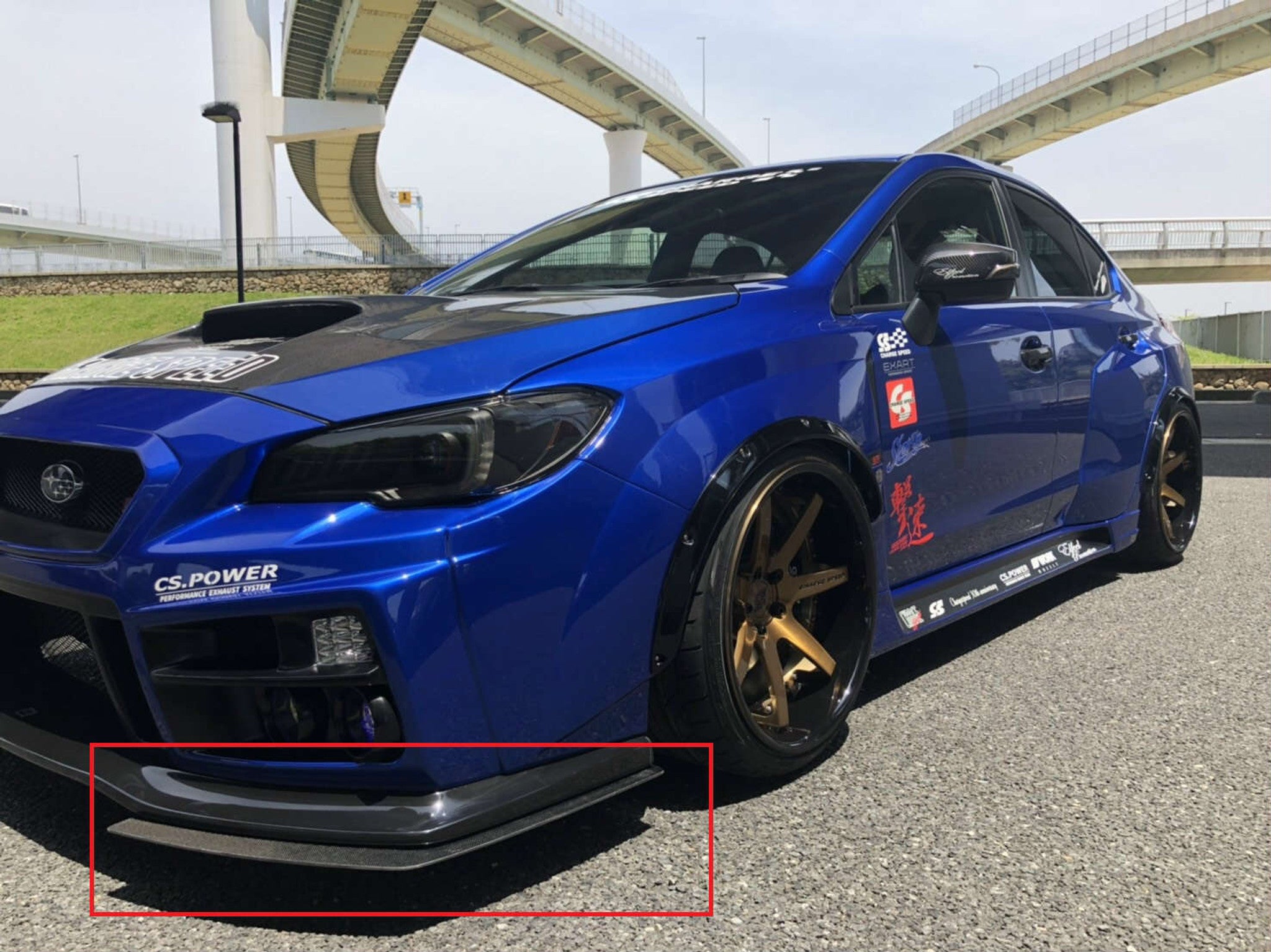 Charge Speed 2015-2021 Subaru WRX Carbon Under Plate for Charge Speed Type-1, 2 & 3 Front Bumper