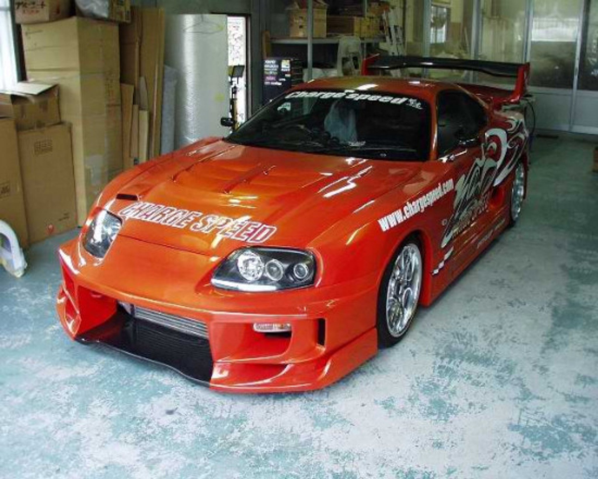 Charge Speed 1993-1998 Toyota Supra FRP Vented Hood