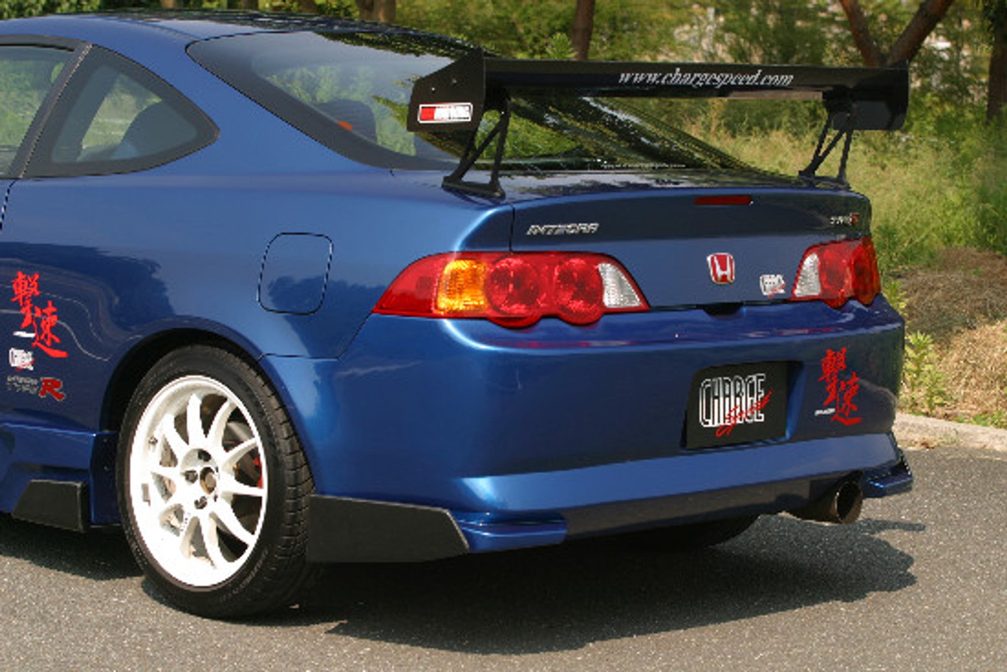 Charge Speed 2002-2004 Acura RSX DC-5 Carbon Side Fin For Type-2 Rear Bumper