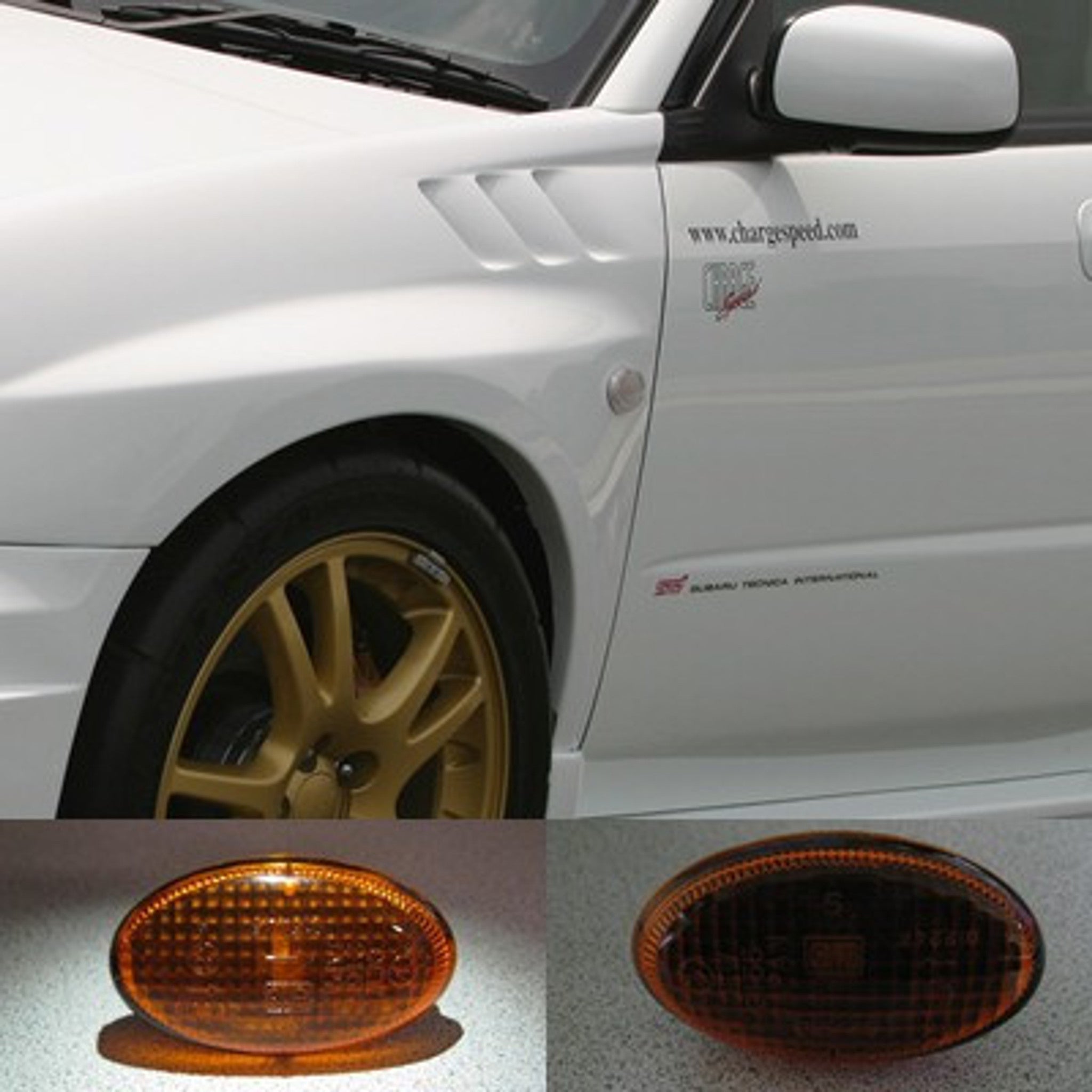 Charge Speed 2002-2007 Subaru WRX JDM Amber Side Markers Lights