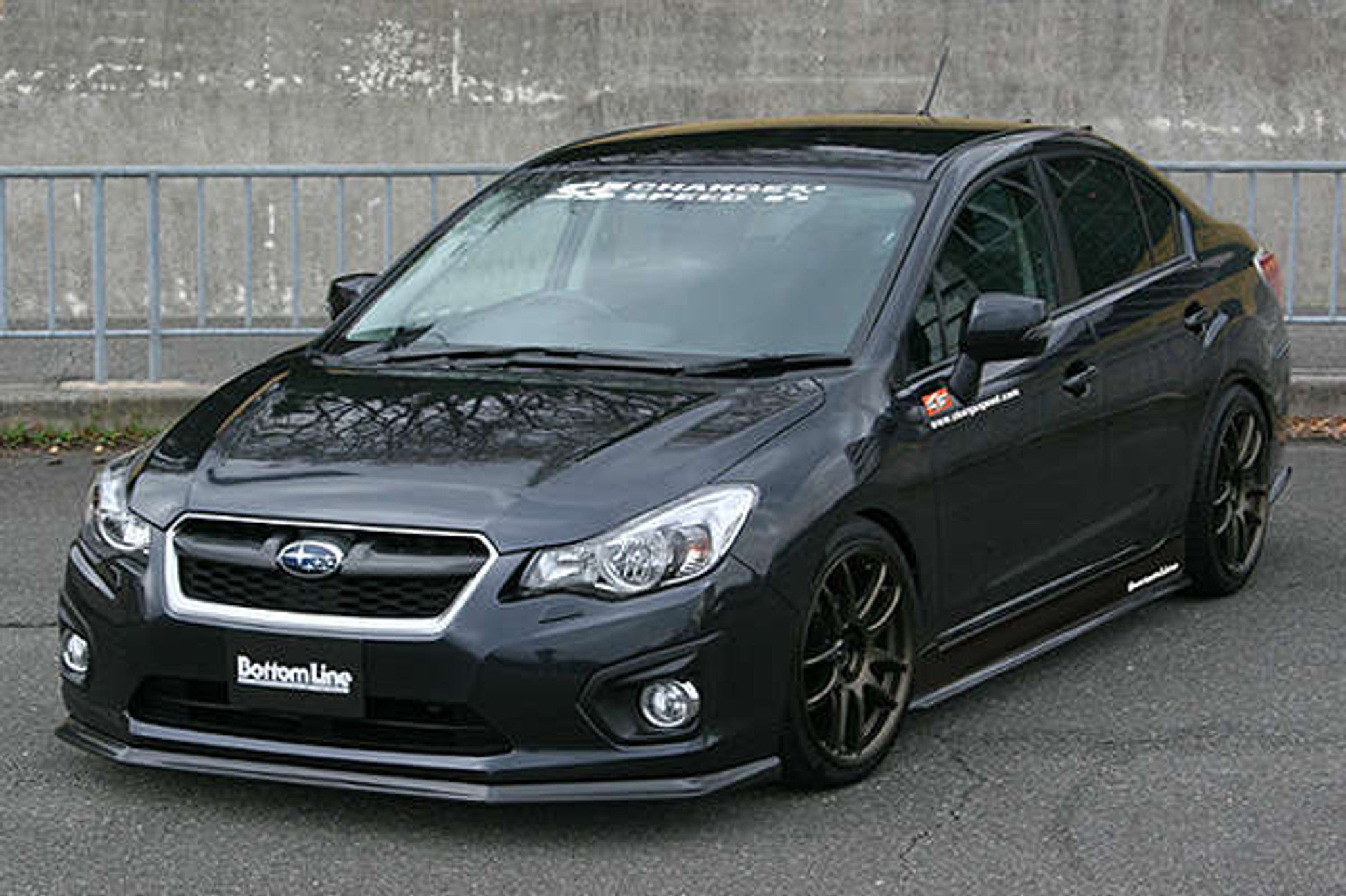 Charge Speed 2012-2015 Subaru Impreza Sedan GJ 4Dr Sedan Bottom Line Carbon Full Lip Kit NO OEM Side Skirts Model