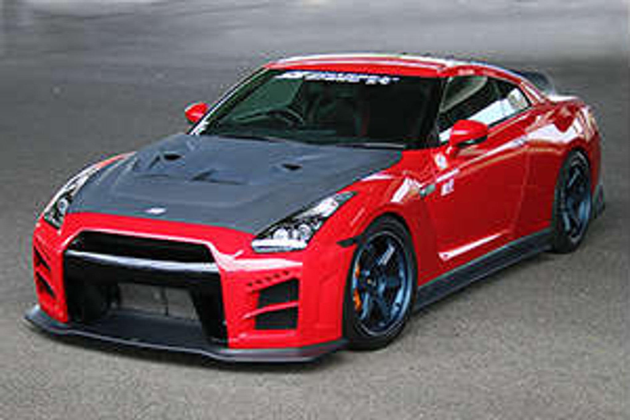 Charge Speed 2007-2011 Nissan GTR Zenki FRP Complete Kit with Front Bumper (White Gel) with LED & Carbon Front Under Diffuser & Full Carbon Side Skirts & Full Carbon Rear Skirt