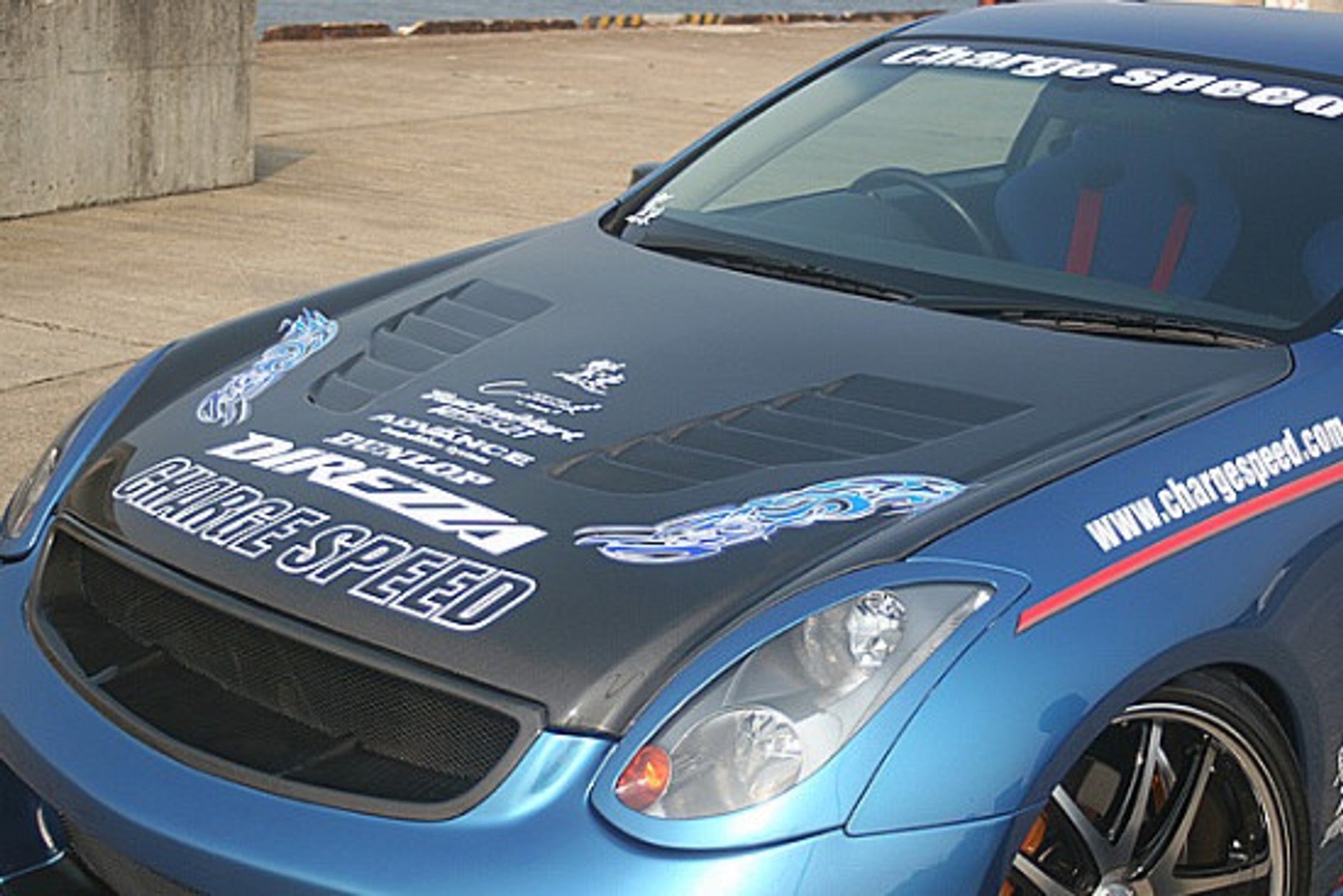 Charge Speed 2003-2007 Infiniti G-35 Coupe Vented FRP Hood