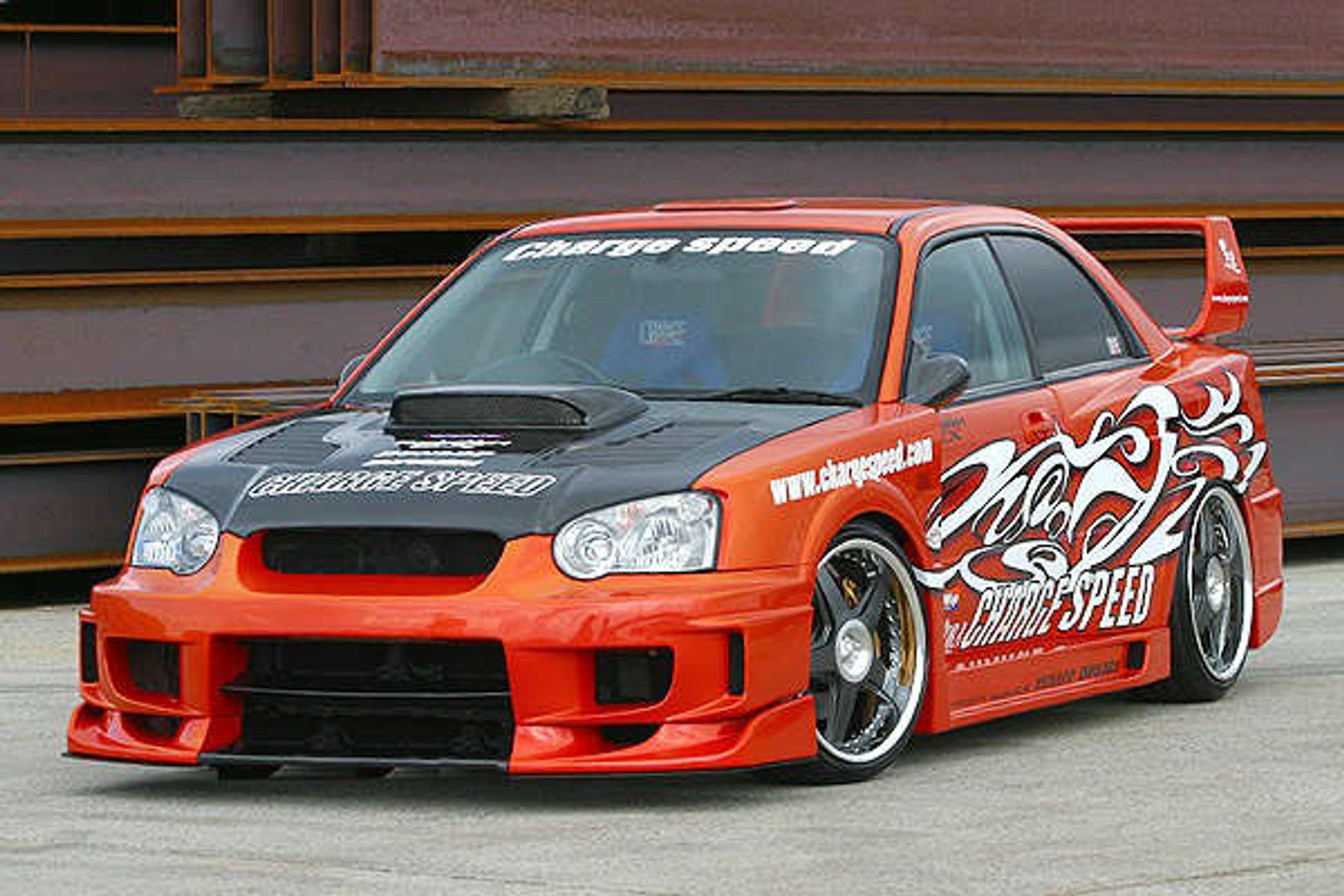 Charge Speed 2004-2005 Subaru Impreza GD-B Peanut Eye Wide Body Super GT Full Kit With Straight Front Center Flap