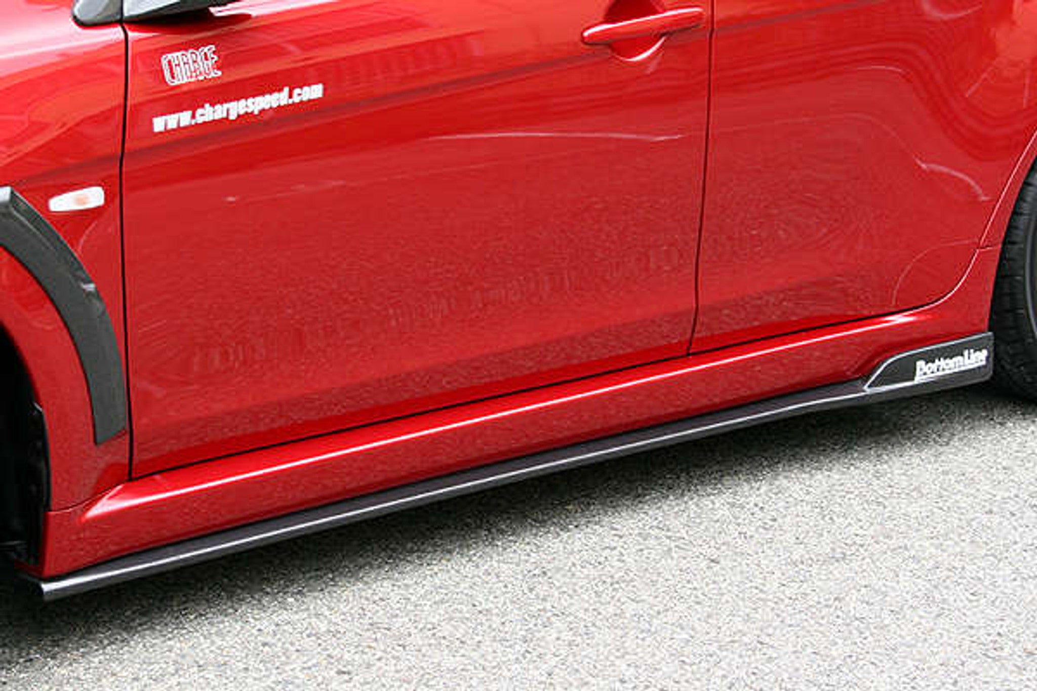 Charge Speed 2008-2010 Mitsubishi Lancer Evo X Bottom Line Type-2 Side Skirts FRP