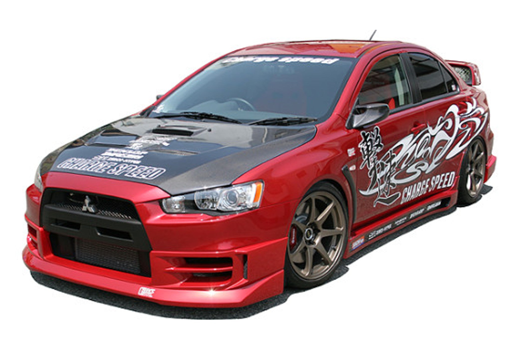 Charge Speed 2008-2017 Mitsubishi Lancer Evo X Half Type-1 Front Lip