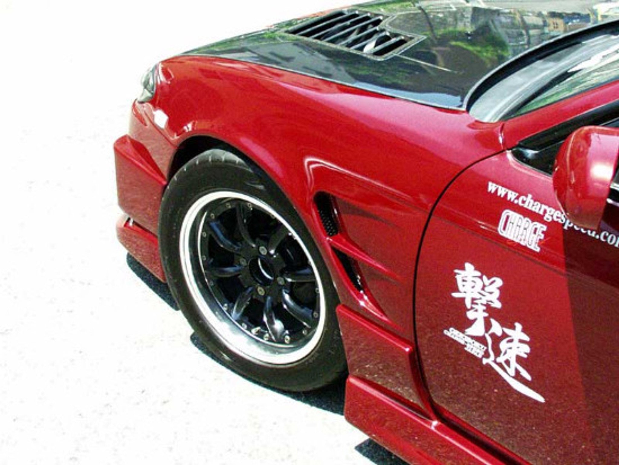 Charge Speed 1995-1998 Nissan 240SX S-14 Front Wide Fenders 20MM Wide to S15 Conversion