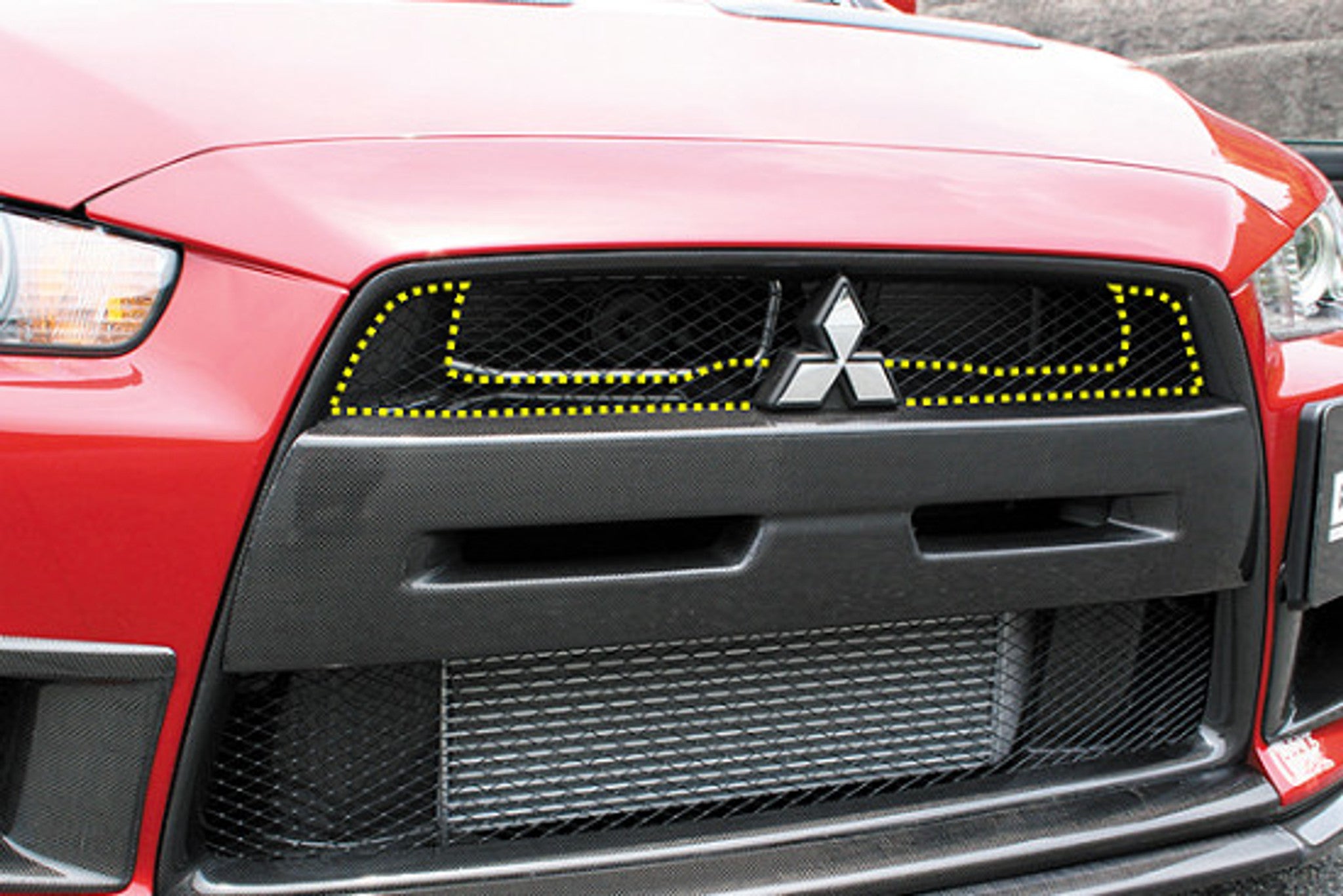 Charge Speed 2008-2017 Mitsubishi Lancer Evo X Front Upper Inner Grill Carbon