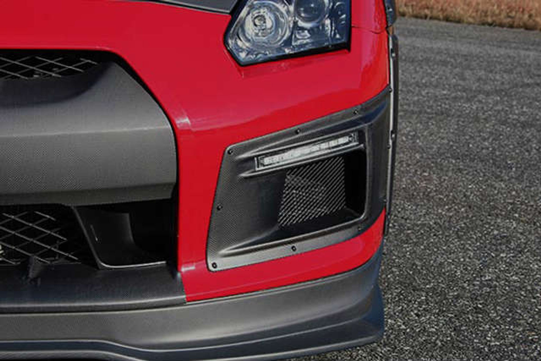 2007-2011 Nissan GTR Zenki Carbon Front Bumper Duct with LED & Turn Signal