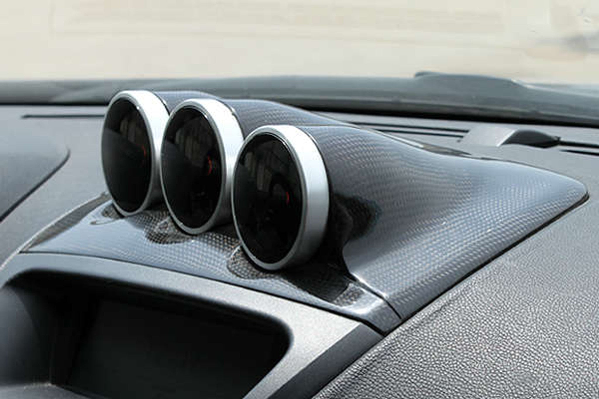 Charge Speed 2009-2012 Hyundai Genesis Coupe Dashboard Meter Holes Carbon