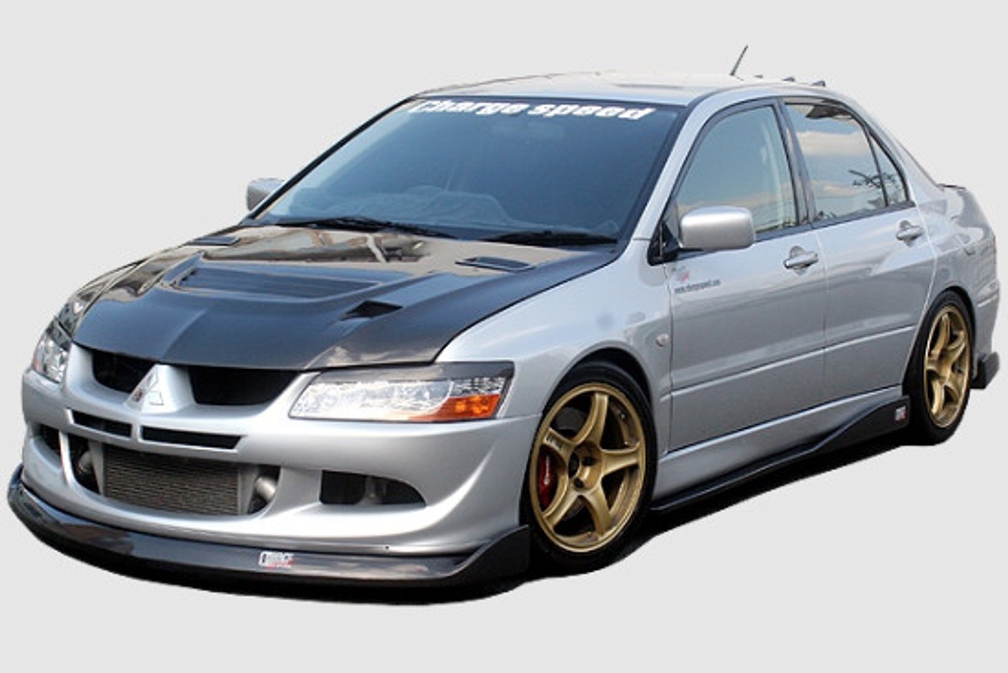 Charge Speed 2003-2005 Mitsubishi Lancer Evo VIII Bottom Line Carbon Full Lip Kit