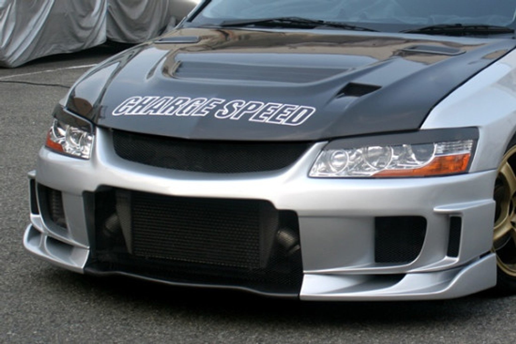 Charge Speed 2002-2007 Mitsubishi Lancer Evo VII, VIII & IX Type-2 Front Bumper W/ Carbon Center