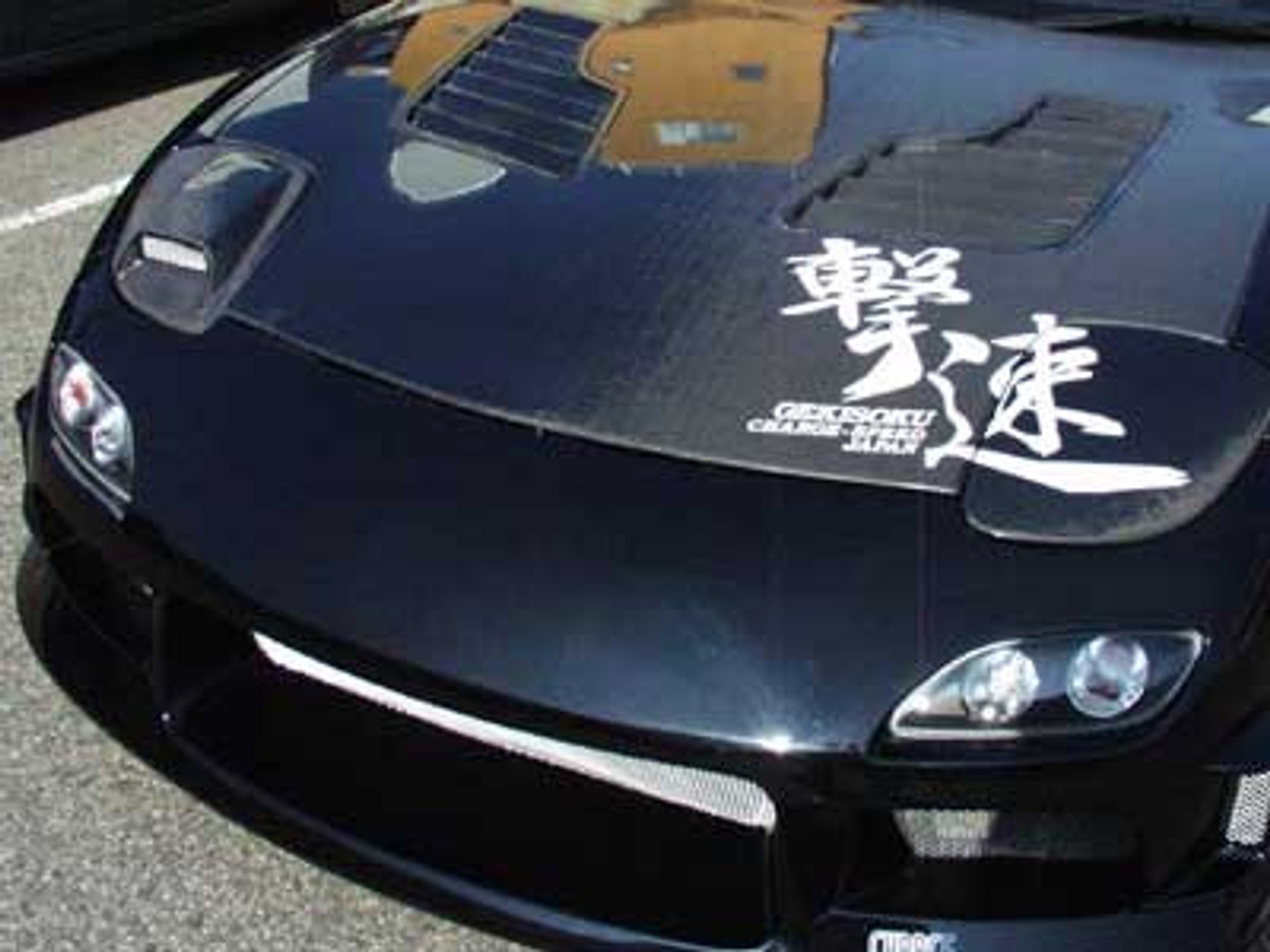 Charge Speed 1993-2004 Mazda RX7 FD-3S Carbon Flip HeadLight Cover W/ Right Side Scoop