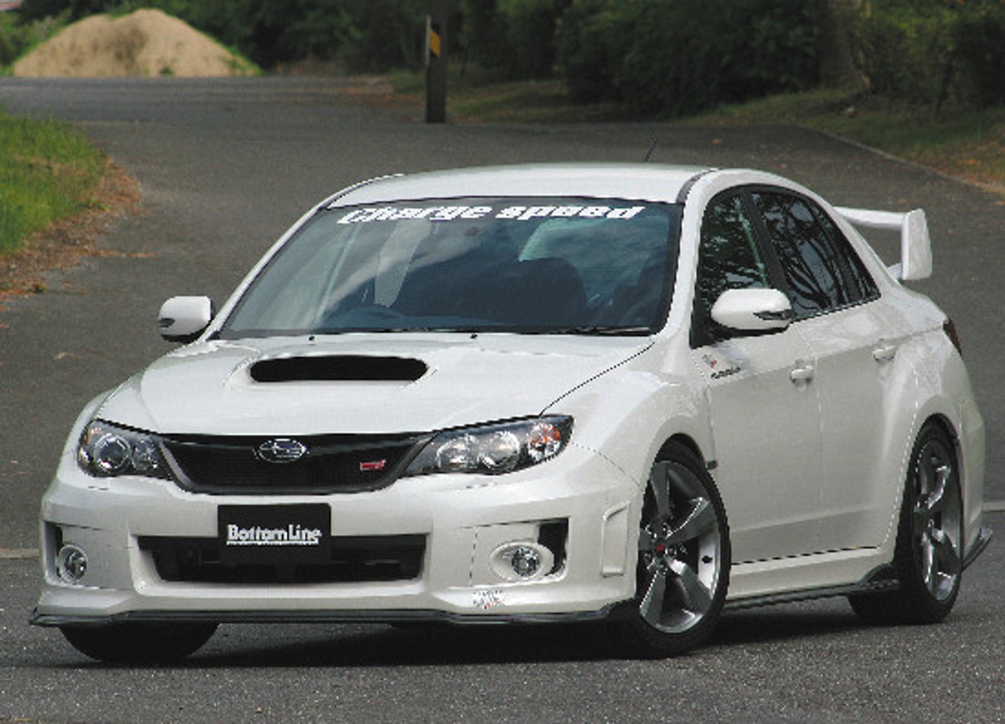 Charge Speed 2011-2014 Subaru WRX STi & Non-STi 4 Doors Sedan GV-B BottomLine Type 2 Carbon Full Lip Kit for STi