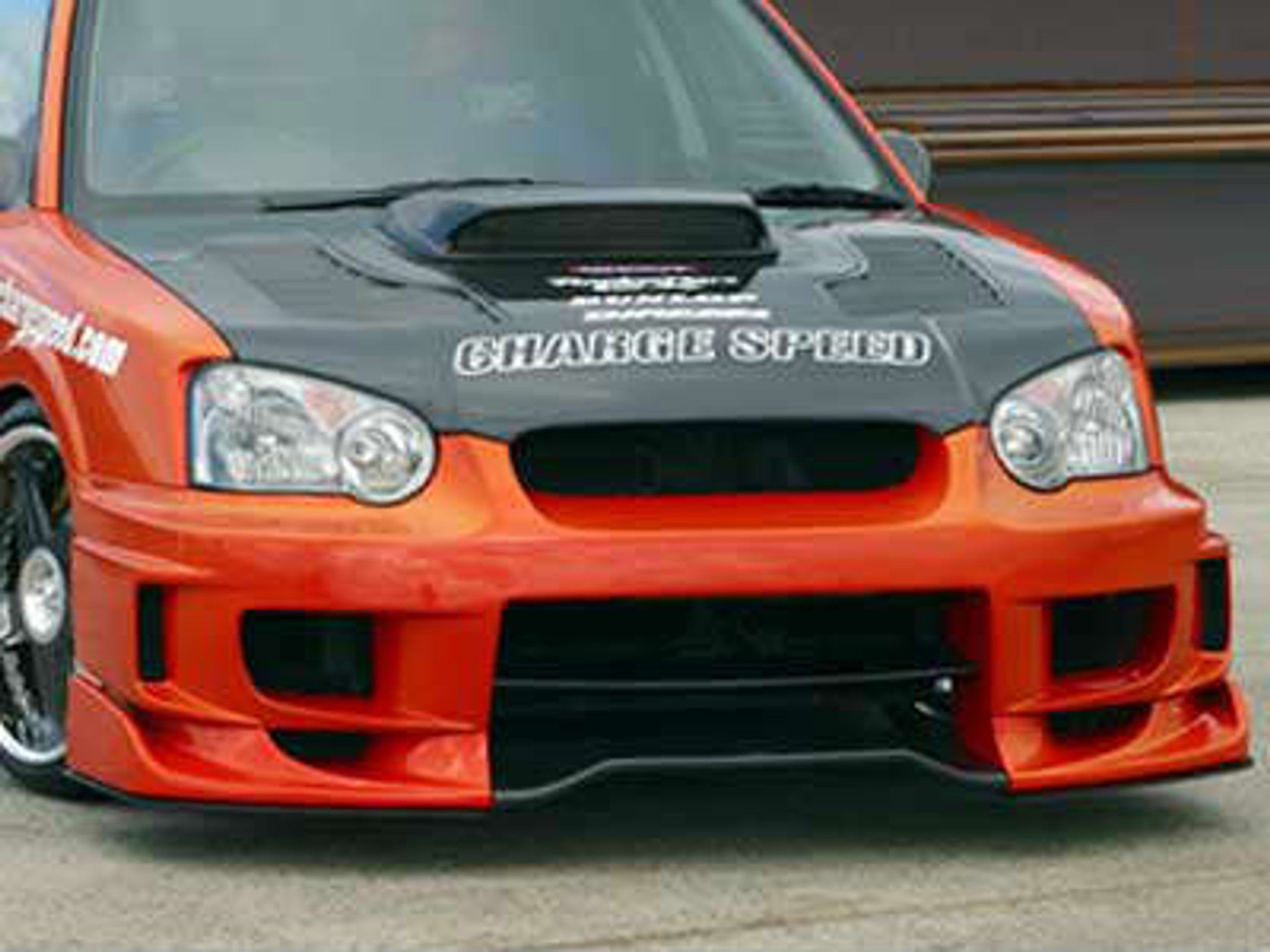 Charge Speed 2005 Subaru Impreza GD-B Peanut Eye Type-2 Full Bumper Kit With 3D Carbon Center with Over Fender Caps