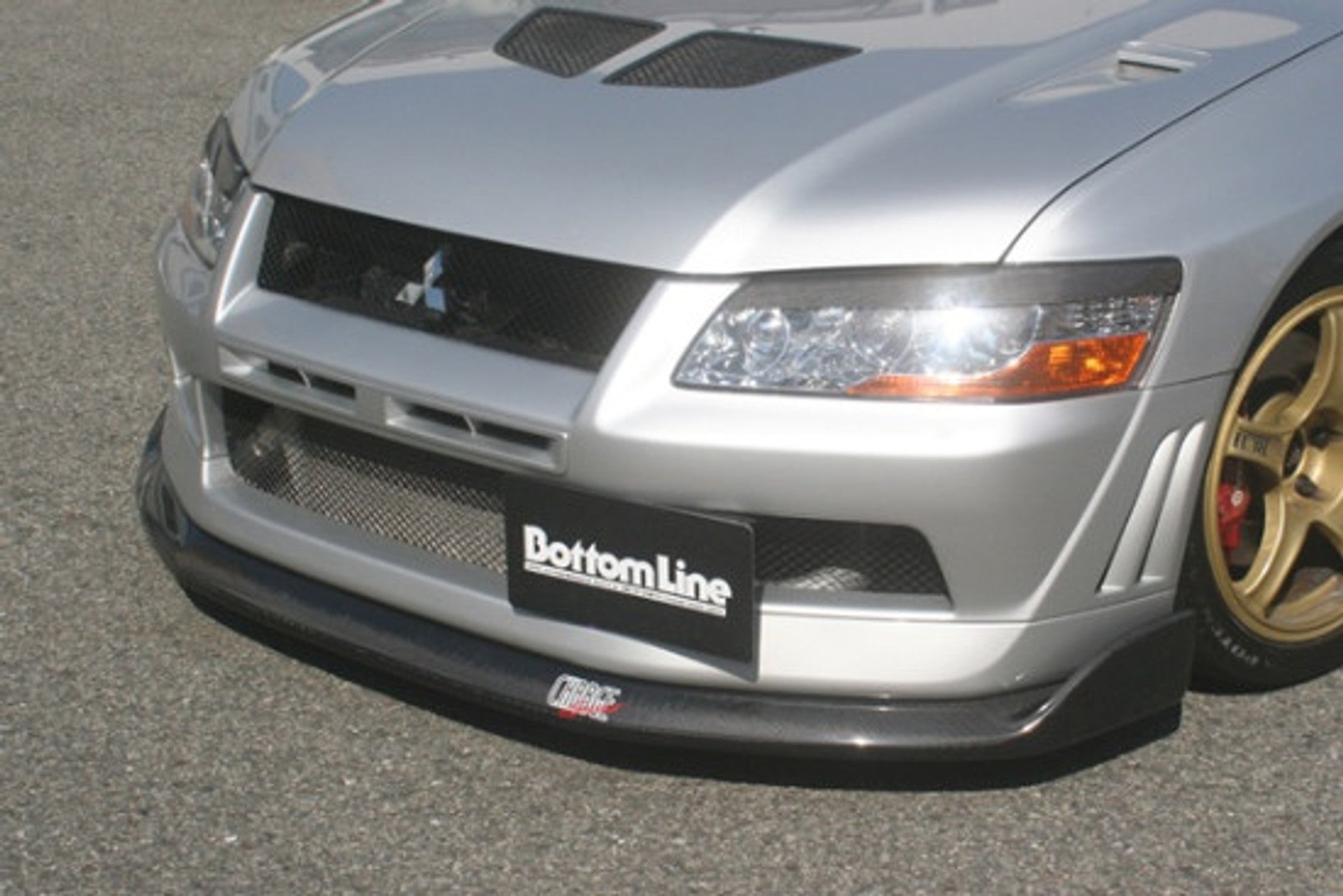 Charge Speed 2002 Mitsubishi Lancer Evo VII Bottom Line Front Lip Carbon JDM FIT ONLY