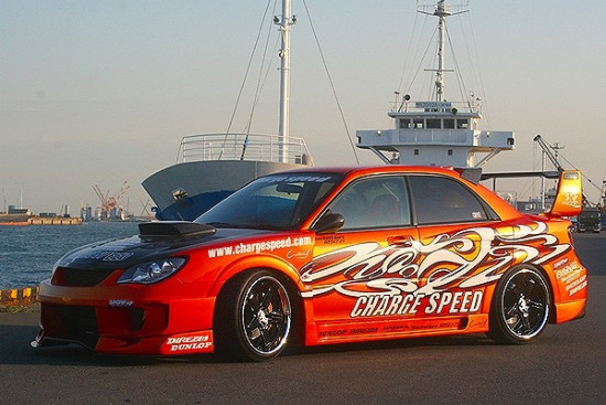 Charge Speed 2006-2007 Subaru Impreza GD-F HAWK Eye SUPER-GT Wide Body Full Bumper Kit With 3-D Carbon