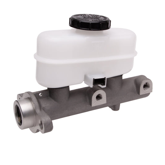 DFC Ford Mustang brake master cylinder for 1996-1998 models, shown in a close-up of the black metal component with mounting ports