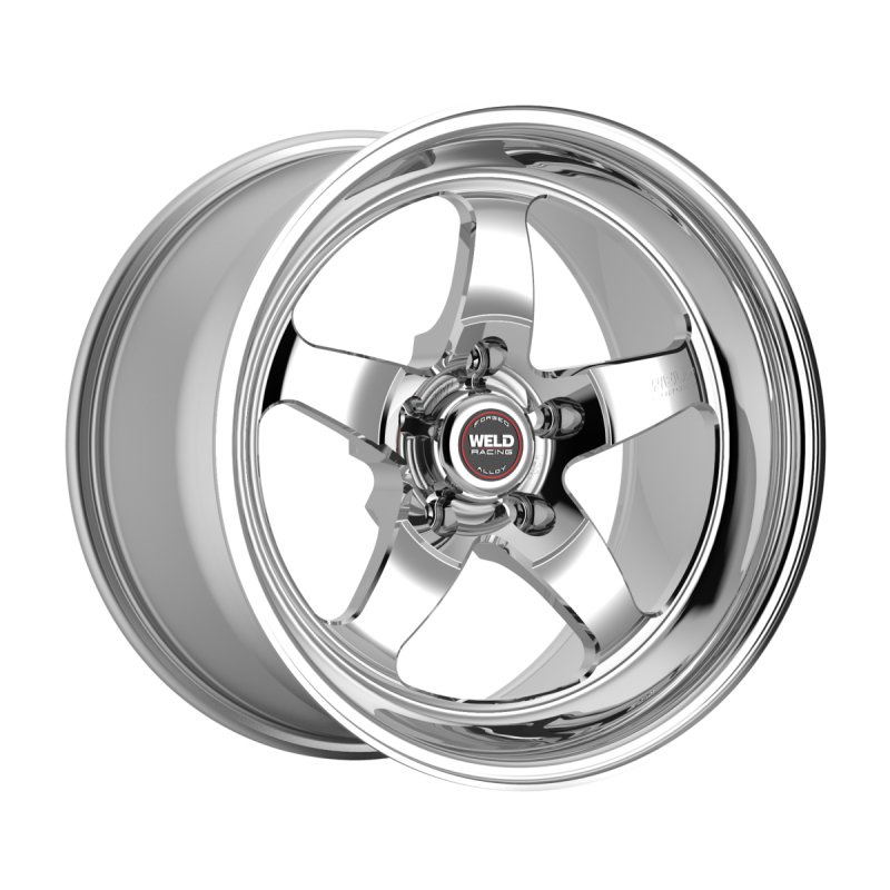 Weld S71 forged 17x5 inch wheel with polished center and shell, 5x112 bolt pattern, 2.2 BS, 3.18 HB, non-BL wheel design