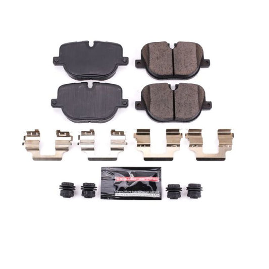 PowerStop Z23 Evolution Sport rear brake pads for Land Rover Range Rover, with hardware, designed for high-performance braking.