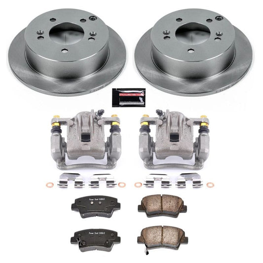 PowerStop rear brake kit with calipers for Hyundai Sonata 2008-2010, includes OE-style brake components and hardware