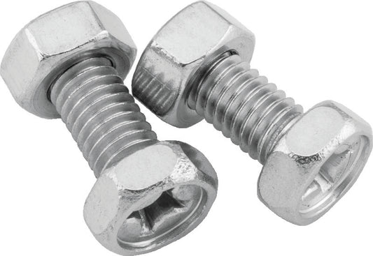 Yuasa Battery 6x14mm bolt set for battery accessories, shown in a bag with two sets for secure electrical connections.