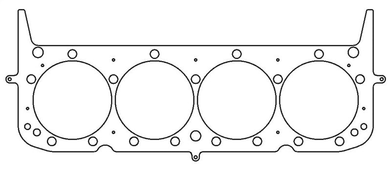Cometic Chevy Small Block Brodix 12-23 Degree Head Gasket, 4.030-inch bore, MLS-5, with detailed gasket surface and sealing edges.
