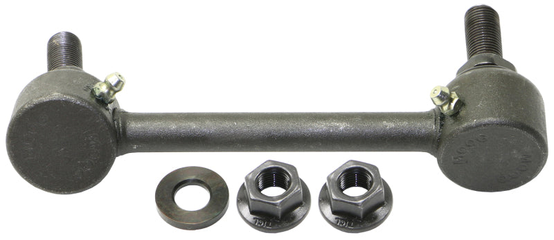 Moog rear left sway bar endlink for Lexus IS300 2016-2019, showing the metal connection part with mounting points.