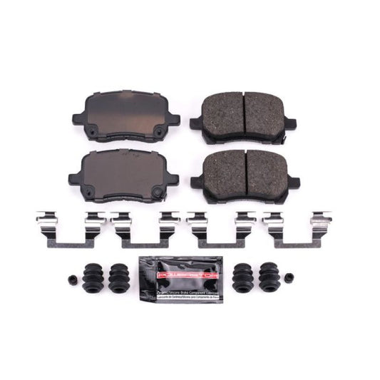 PowerStop Z23 Evolution sport front brake pads with hardware for 2005-2006 Chevrolet Cobalt, performance brake components.
