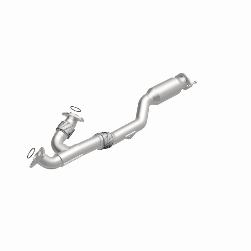 MagnaFlow catalytic converter for Nissan Murano 3.5L, direct fit replacement, shown installed in vehicle exhaust system