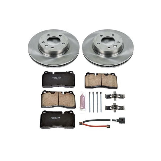 PowerStop OE front brake kit for 2006-2017 Volkswagen Touareg, includes brake rotors and pads for improved stopping power.