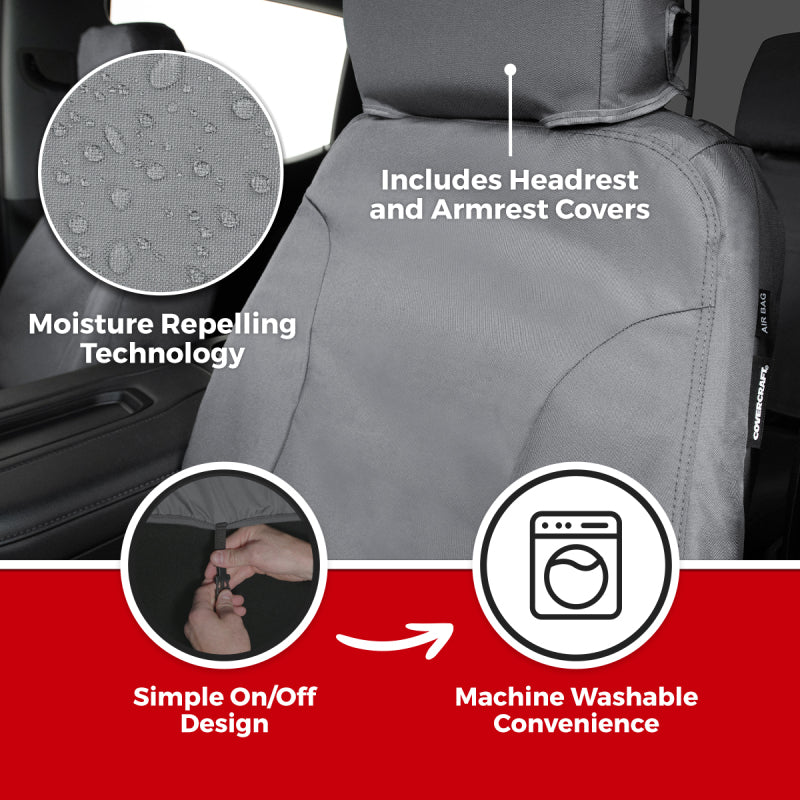 Covercraft waterproof seat covers for Hyundai Sonata second row, custom Endura fabric, protect and enhance vehicle interior.