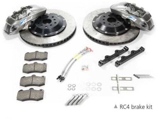 Alcon BMW M3 F80 2015+ rear brake upgrade kit with 380x32mm grey 4-piston big brake kit, showing brake calipers and rotors.