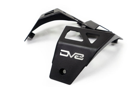 DV8 Offroad Jeep Gladiator JT cowl light bar bracket mounted on the vehicle's cowl for off-road lighting.