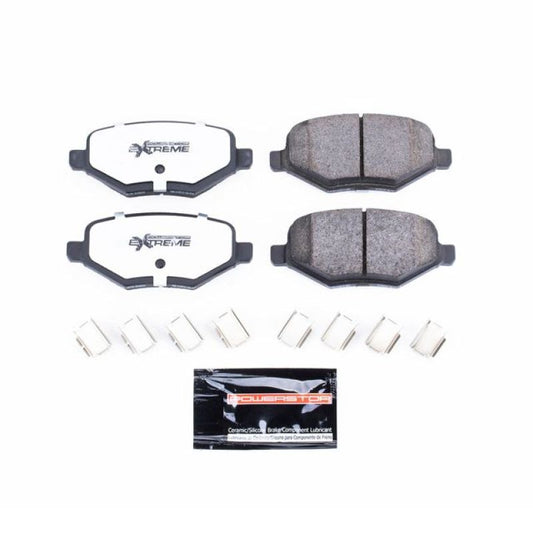PowerStop rear Z36 truck and tow brake pads for 2014-2015 Ford Edge with hardware, designed for performance braking.