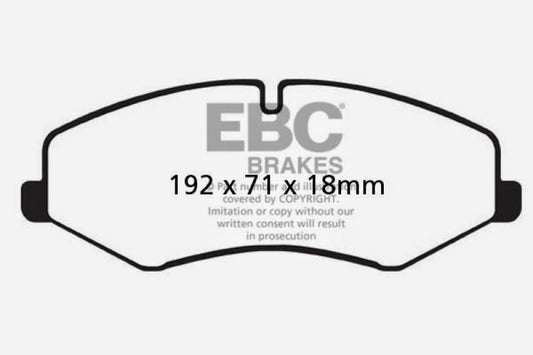 EBC Ultimax2 front brake pads for Land Rover LR4 2010-2014, OE style brake pads with durable friction material