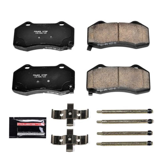 PowerStop Z23 Evolution sport front brake pads for Chevrolet Cobalt, includes hardware for improved braking performance.
