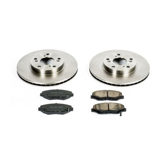 PowerStop OE brake kit for 2014-2015 Acura ILX front brakes, includes rotors and pads for auto repair.