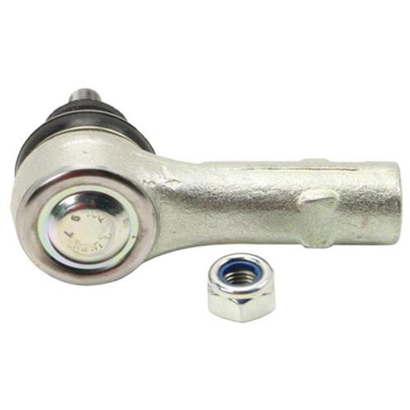 Moog Volvo S40 front outer tie rod, automotive suspension part, shows the metal rod and joint for steering linkage.