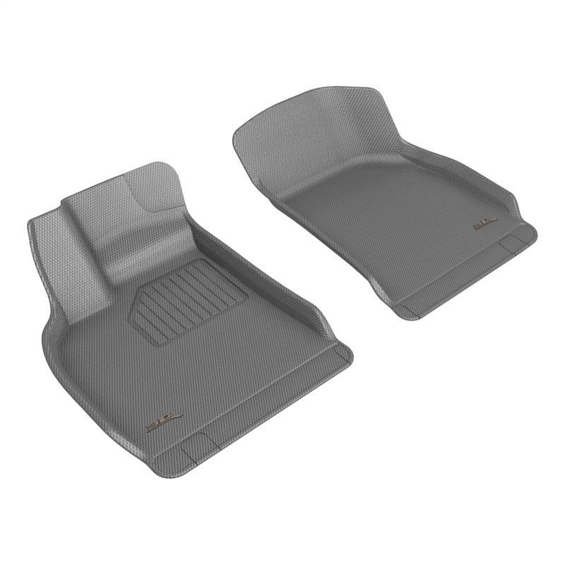 3D MAXpider Kagu Gray rubber floor mats for 2022-2025 Lucid Air, 3D textured interior view