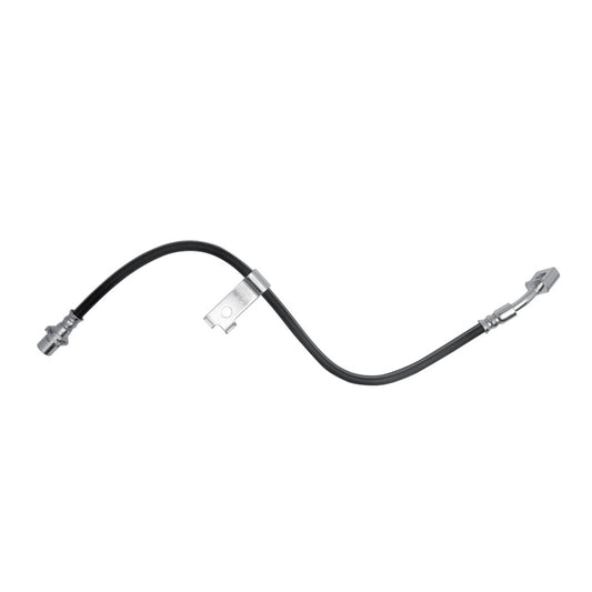 DFC Cadillac CTS front right brake hose from the brake line kit, showing the flexible rubber and metal fittings.