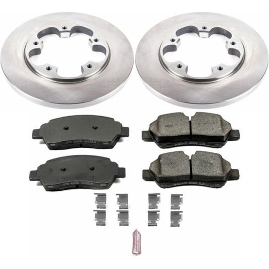 PowerStop OE rear brake kit for Ford Transit-150 (2015-2019) with brake rotors and pads for reliable stopping power