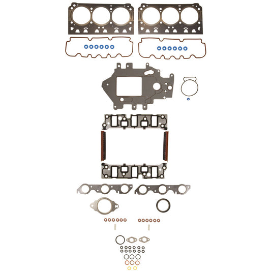 Fel-Pro Pontiac Grand Prix HS 9089 PT-3 PermaTorque engine cylinder head gasket set showing multiple gaskets and sealing surfaces.